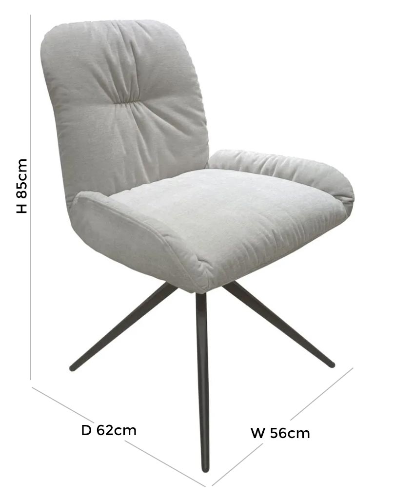 Product photograph of Cairn Fabric Light Grey Dining Chair Sold In Pairs from Choice Furniture Superstore.