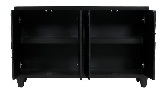 Product photograph of Cirque Black Mirrored 4 Door Sideboard from Choice Furniture Superstore.