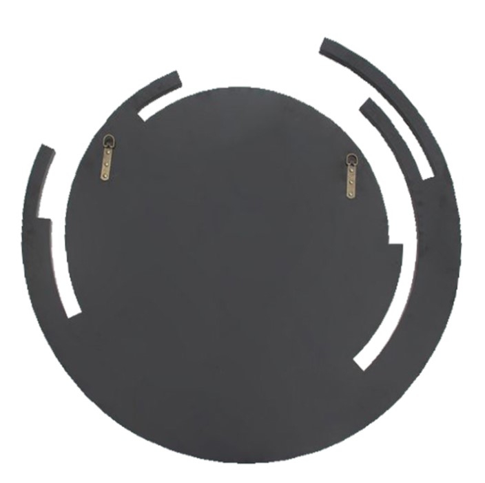 Product photograph of Modern Accent Chrome Round Mirror - 90cm X 87cm from Choice Furniture Superstore.