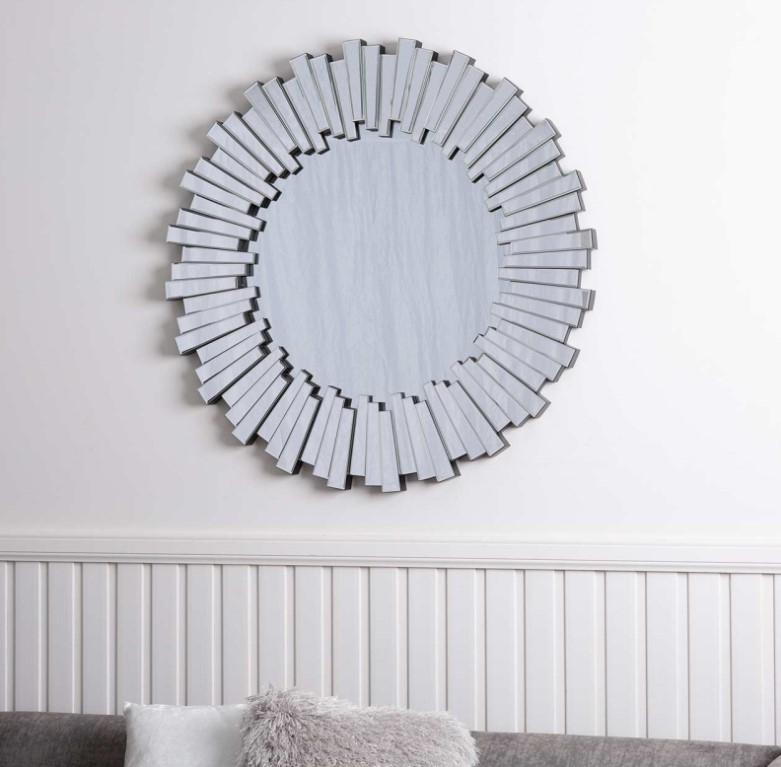 Product photograph of Mosaic Wall Round Mirror - 100cm X 100cm from Choice Furniture Superstore.