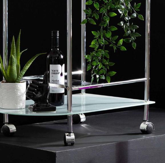 Product photograph of Value Bavaro Chrome Metal Drinks Trolley from Choice Furniture Superstore.