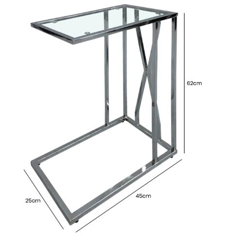 Product photograph of Montana Chrome And Glass Sofa Table from Choice Furniture Superstore.