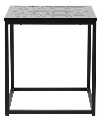 Product photograph of Solenn Matte Black Square End Table from Choice Furniture Superstore.