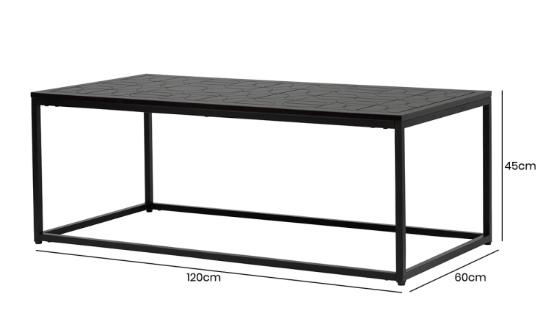 Product photograph of Solenn Matte Black Coffee Table from Choice Furniture Superstore.