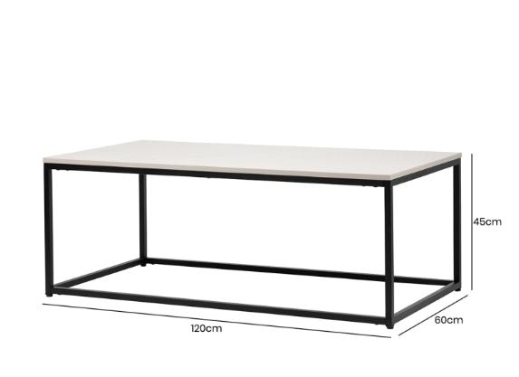 Product photograph of Page Industrial Grey Wooden Coffee Table from Choice Furniture Superstore.