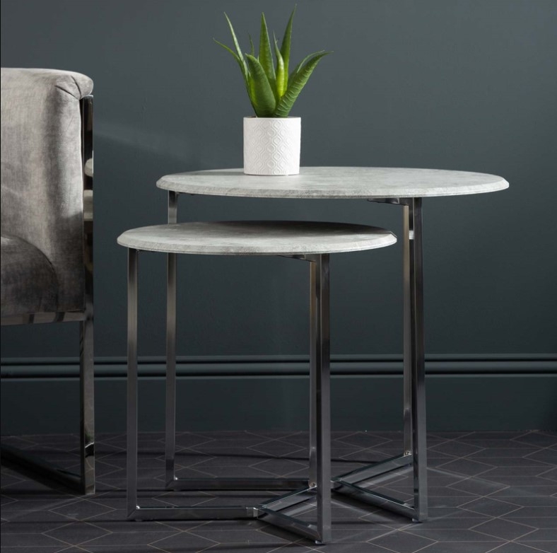 Product photograph of Value Castello Chrome End Tables Set Of 2 from Choice Furniture Superstore.