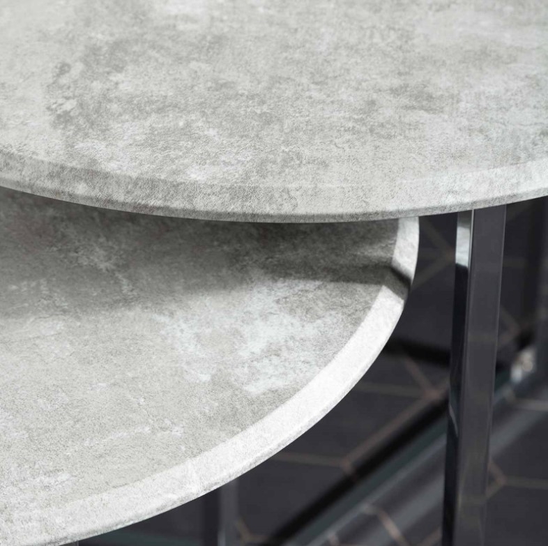Product photograph of Value Castello Chrome End Tables Set Of 2 from Choice Furniture Superstore.