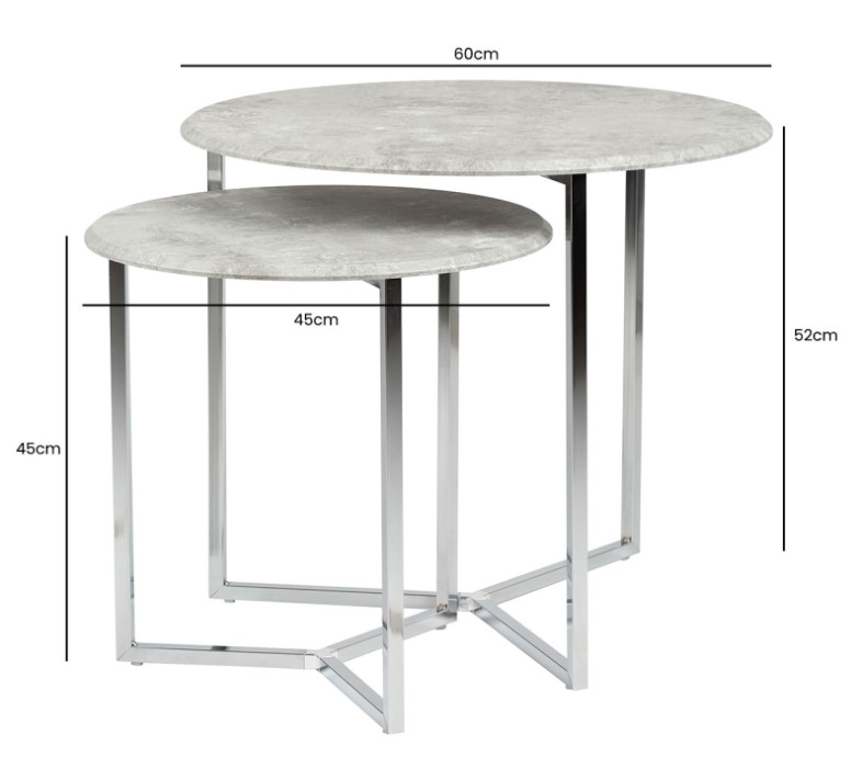 Product photograph of Value Castello Chrome End Tables Set Of 2 from Choice Furniture Superstore.
