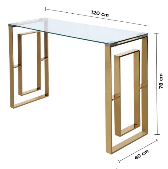 Product photograph of Apex Gold Metal Console Table from Choice Furniture Superstore.