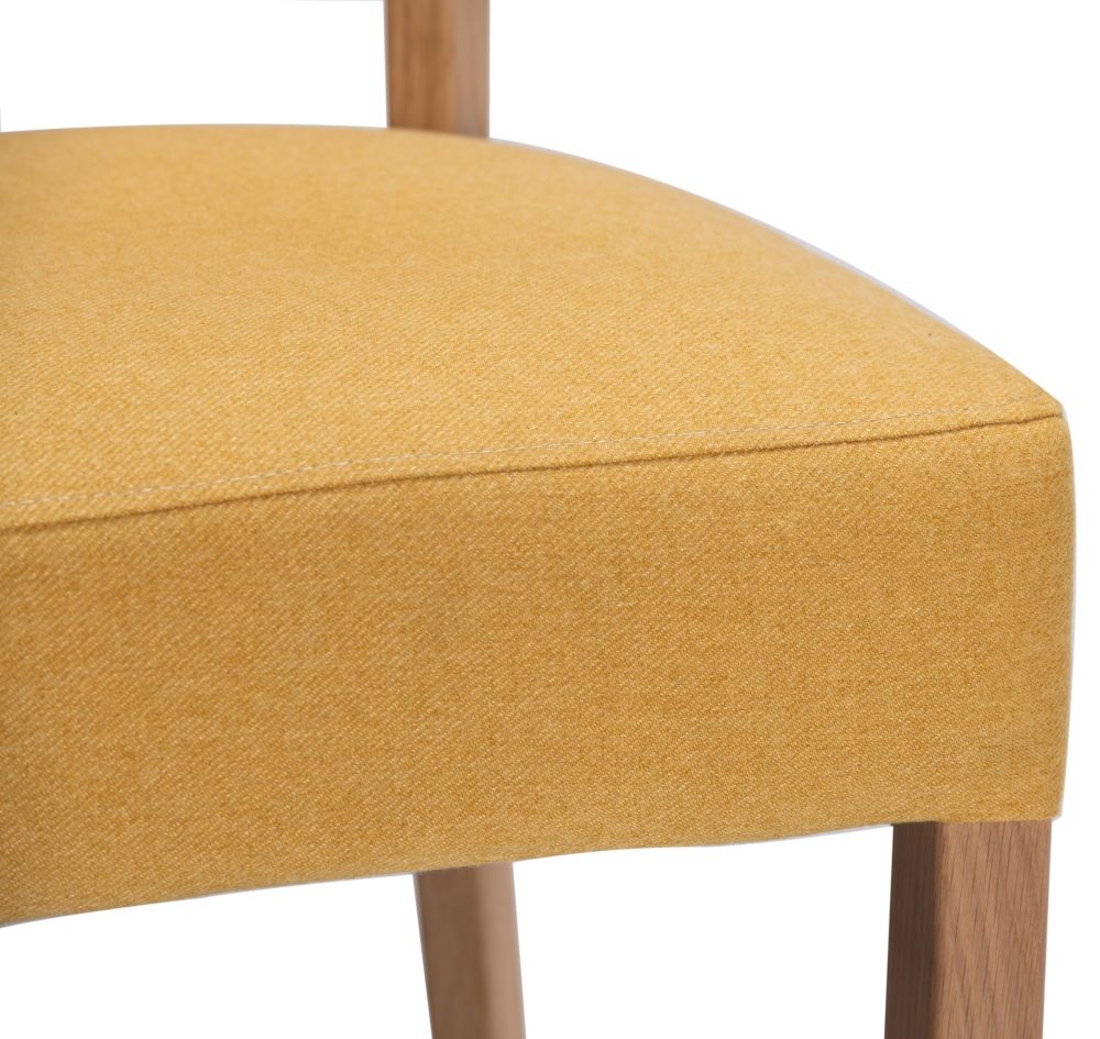 Product photograph of Kimber Sunflower Fabric Dining Chair Sold In Pairs from Choice Furniture Superstore.