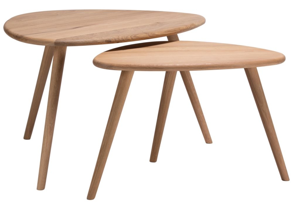 Product photograph of Marina Triangle Shape Nest Of 2 Tables from Choice Furniture Superstore.