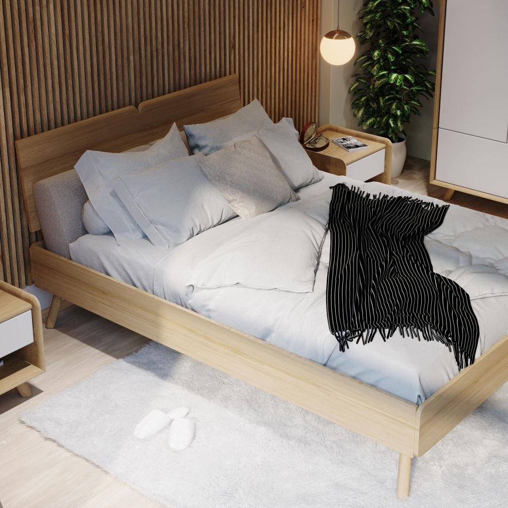 Product photograph of Liv Scandinavian Oak Bed from Choice Furniture Superstore.