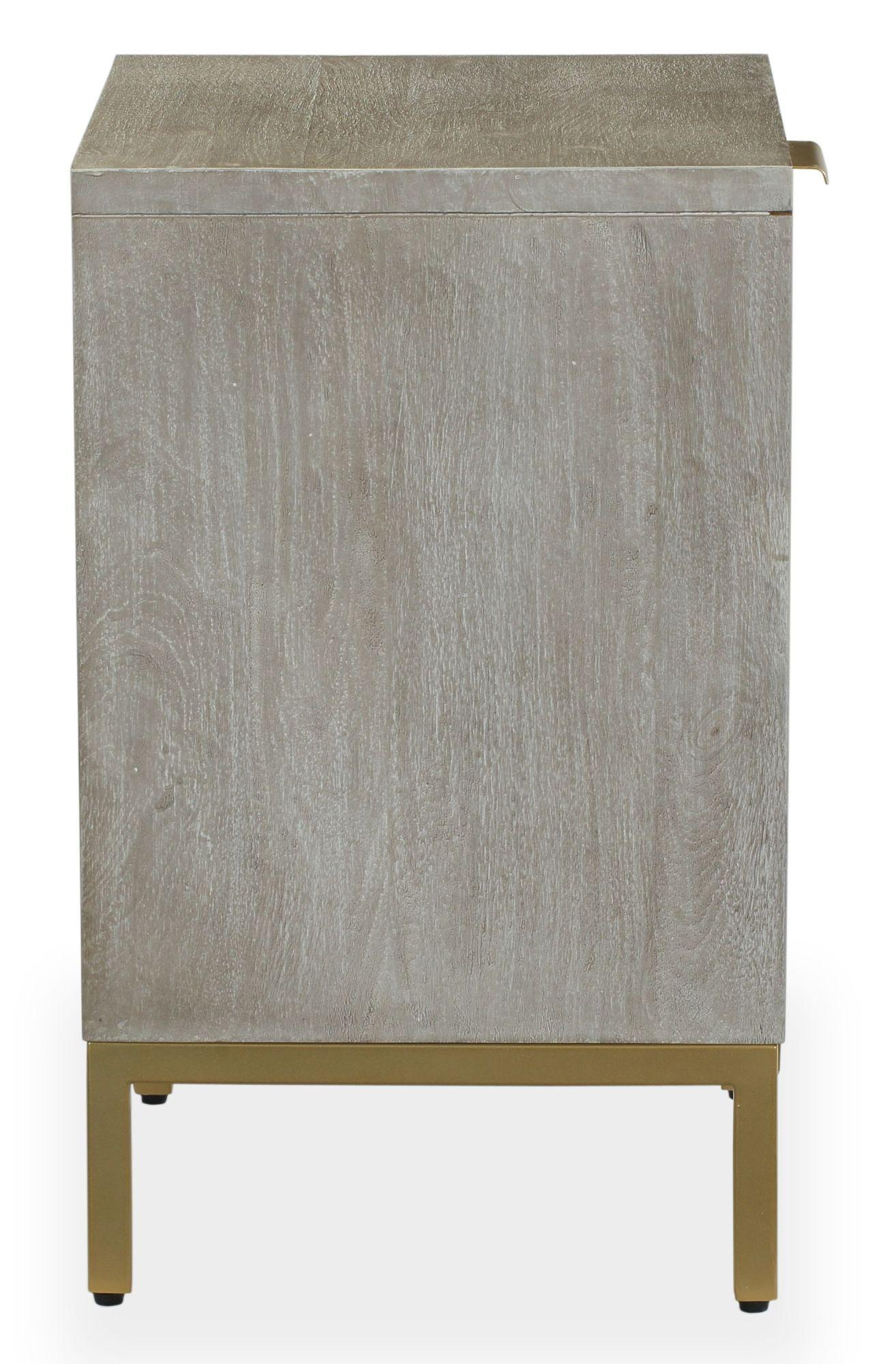 Product photograph of Clearance - Temis Faux Marble Finish Grey Washed 1 Drawer Bedside Cabinet from Choice Furniture Superstore.