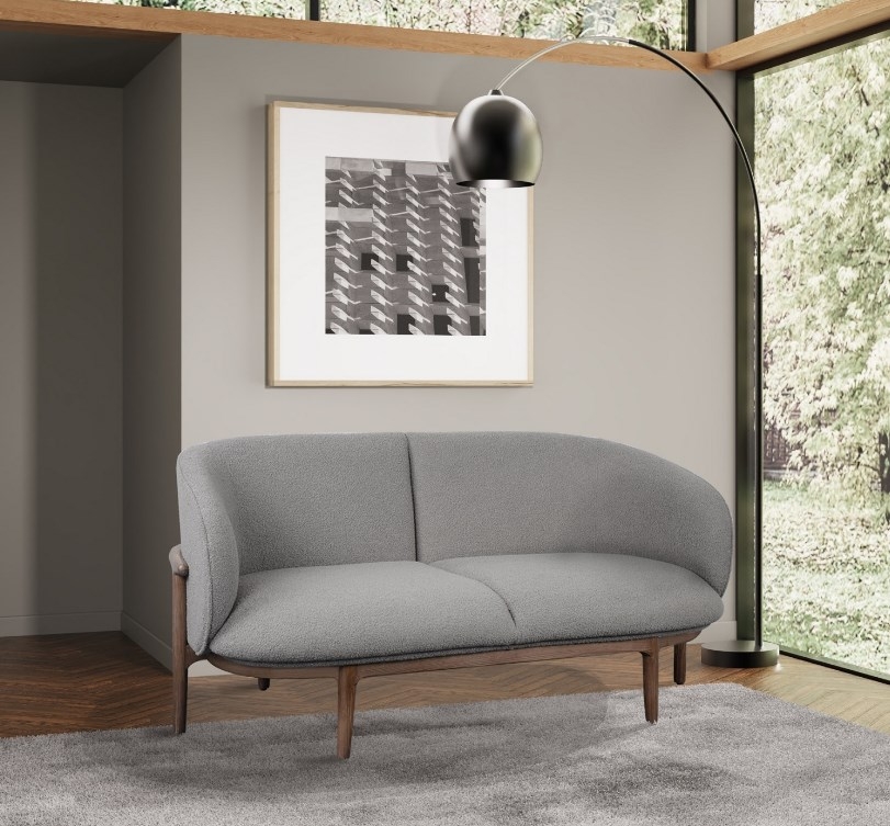 Product photograph of Carlton Additions Grey Fabric 2 Seater Sofa from Choice Furniture Superstore.