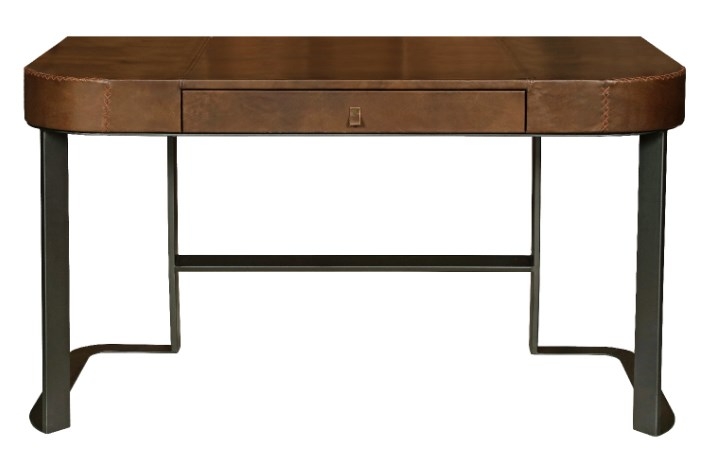 Product photograph of Carlton Additions Brown Retro Leather Top Topped Desk from Choice Furniture Superstore.