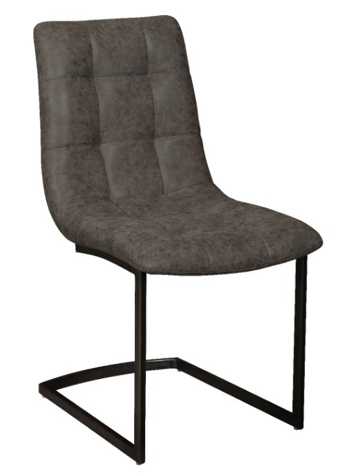 Product photograph of Carlton Additions Grey Faux Leather Dining Chair Sold In Pairs from Choice Furniture Superstore.