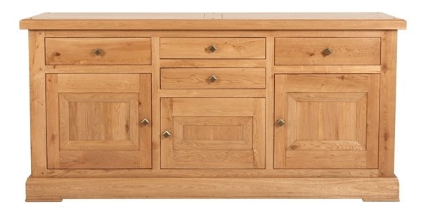 Product photograph of Carlton Lyon Oak Sideboard 187cm With 3 Door 4 Drawer from Choice Furniture Superstore.
