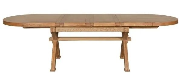 Product photograph of Carlton Windermere Oak 8 Seater Extending Dining Table Oval Top from Choice Furniture Superstore.