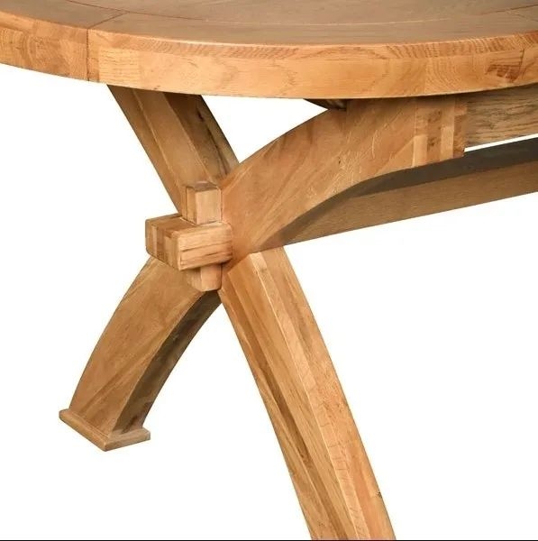 Product photograph of Carlton Windermere Oak Extending Dining Table Oval Top from Choice Furniture Superstore.