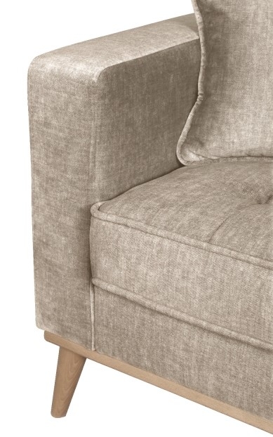 Product photograph of Carlton Connections Nero Taupe Fabric 3 Seater Sofa from Choice Furniture Superstore.