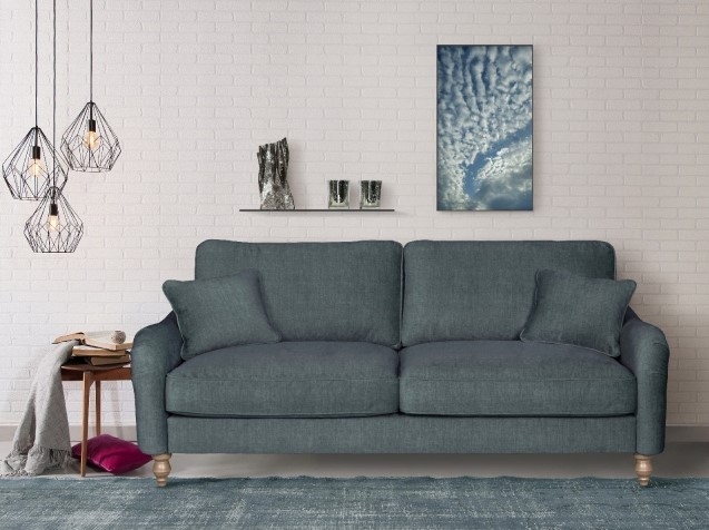 Product photograph of Carlton Connections Soho Pacific Fabric 3 Seater Sofa from Choice Furniture Superstore.