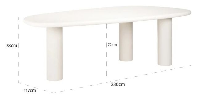 Product photograph of Bloomstone White 235cm Dining Table from Choice Furniture Superstore.
