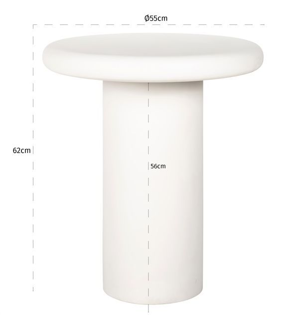 Product photograph of Bloomstone White Round Side Table from Choice Furniture Superstore.