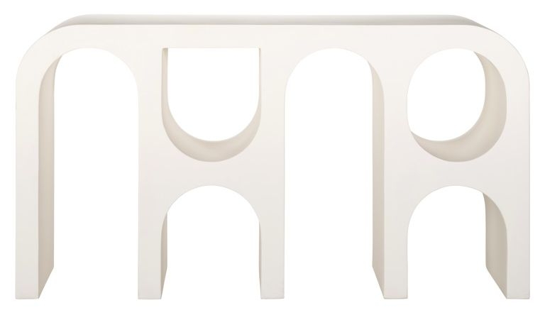 Product photograph of Bloomstone White Large Console Table from Choice Furniture Superstore.