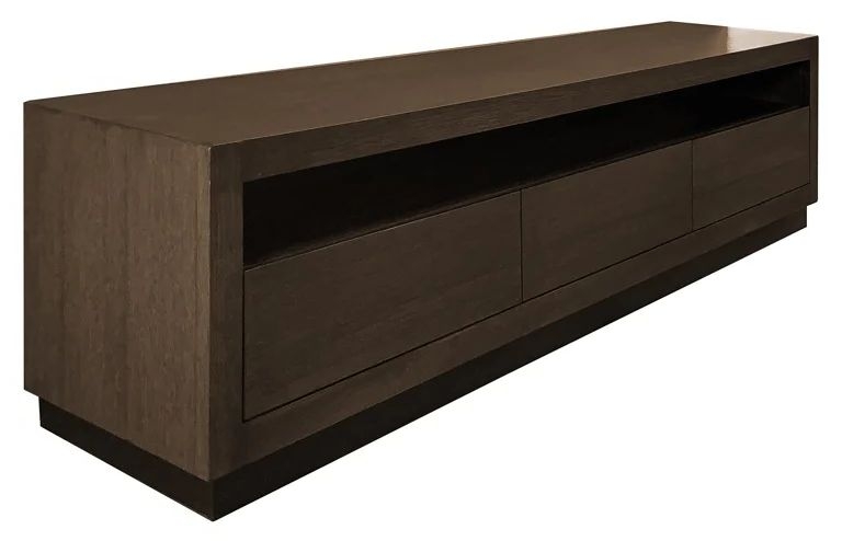 Product photograph of Oakura Brown Oak 3 Drawer Tv Cabinet from Choice Furniture Superstore.