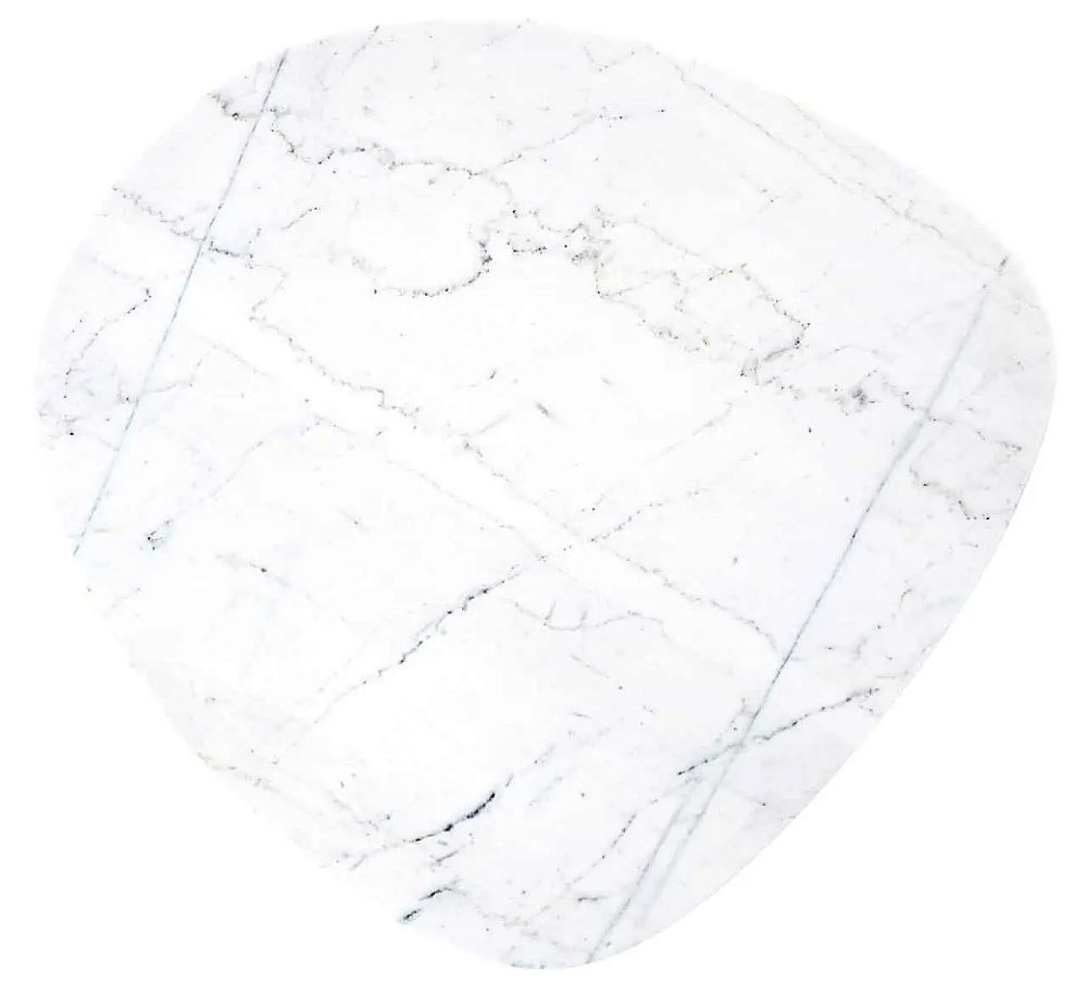 Product photograph of Trocadero White Marble And Black Side Table With Spider Legs from Choice Furniture Superstore.
