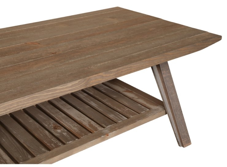 Product photograph of Carlton Boardwalk Distressed Pine Coffee Table from Choice Furniture Superstore.