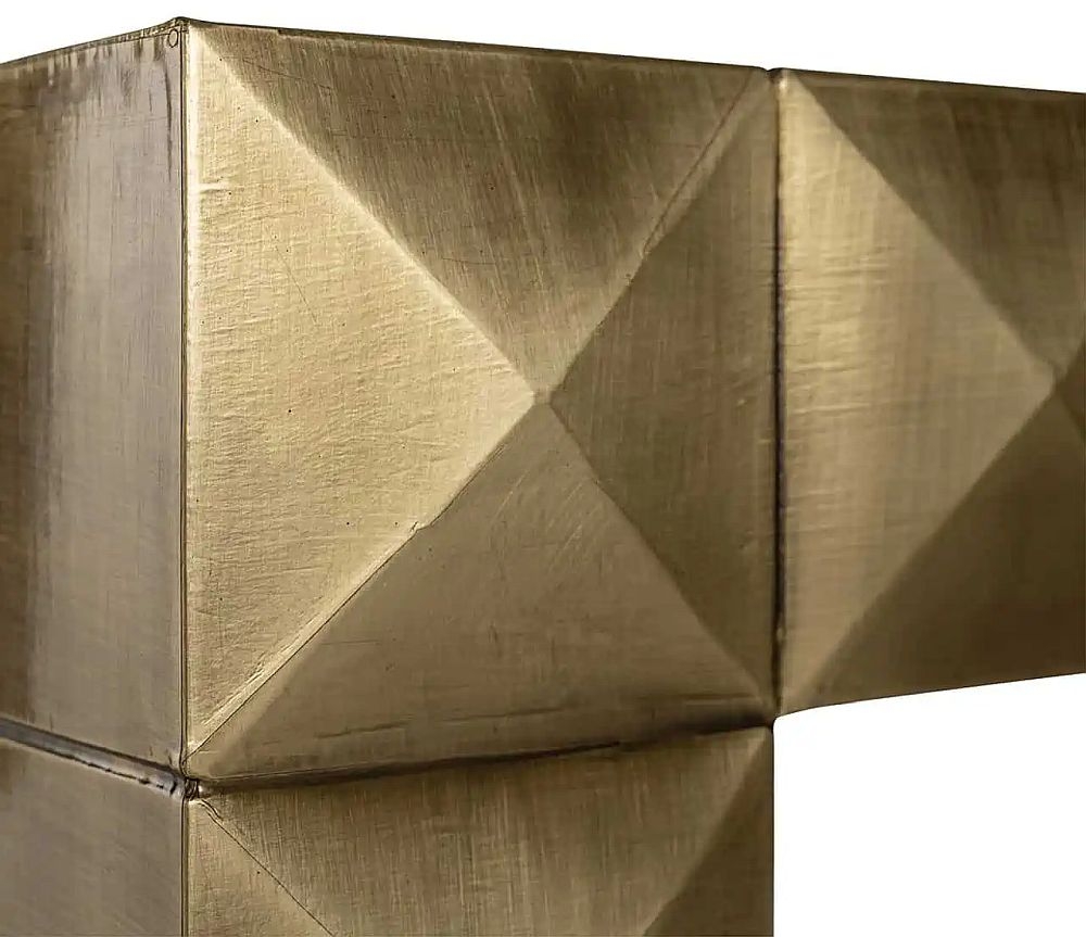 Product photograph of Collada Brushed Gold Console Table from Choice Furniture Superstore.