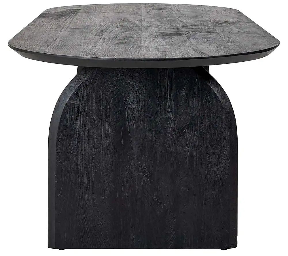 Product photograph of Hudson Black Mango Wood 200cm Oval Dining Table from Choice Furniture Superstore.