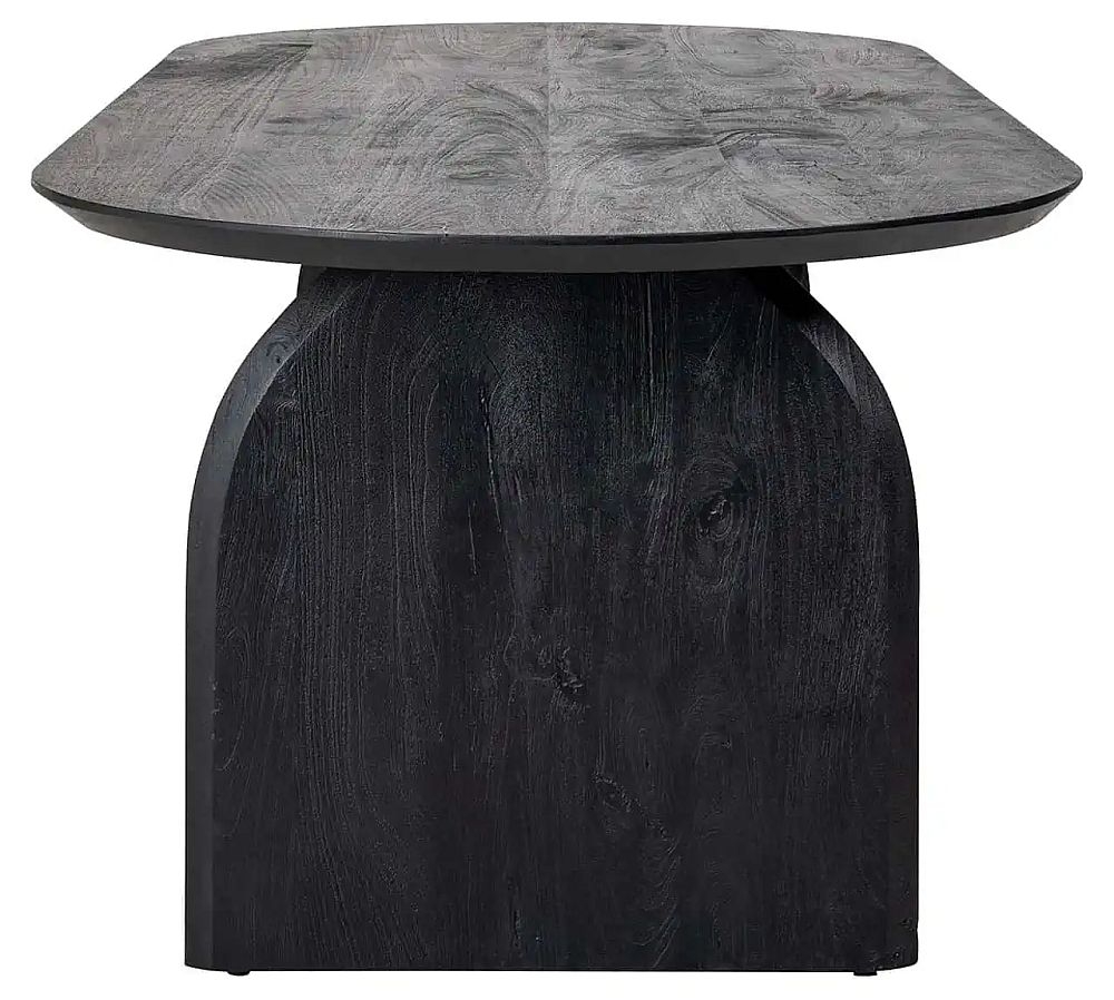 Product photograph of Hudson Black Mango Wood 235cm Oval Dining Table from Choice Furniture Superstore.