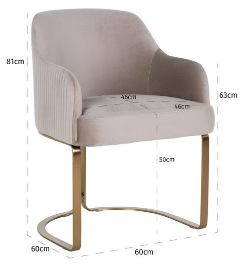 Product photograph of Hadley Khaki Velvet Fabric Armchair With Gold Legs from Choice Furniture Superstore.