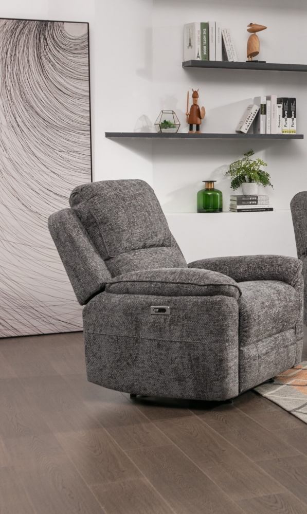 Product photograph of Danielle Ash Fabric Recliner Armchair from Choice Furniture Superstore.