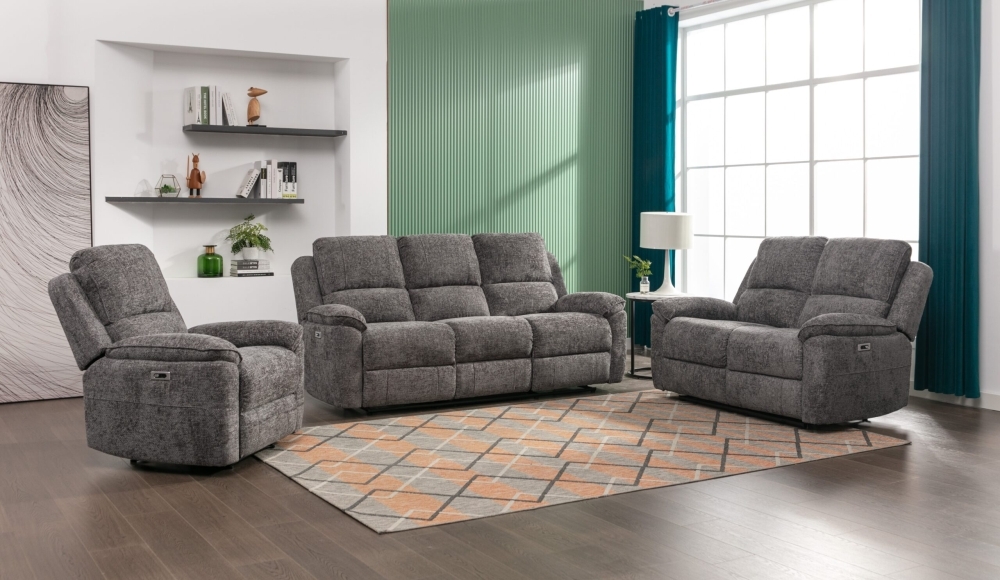 Product photograph of Danielle Ash Fabric Recliner Armchair from Choice Furniture Superstore.