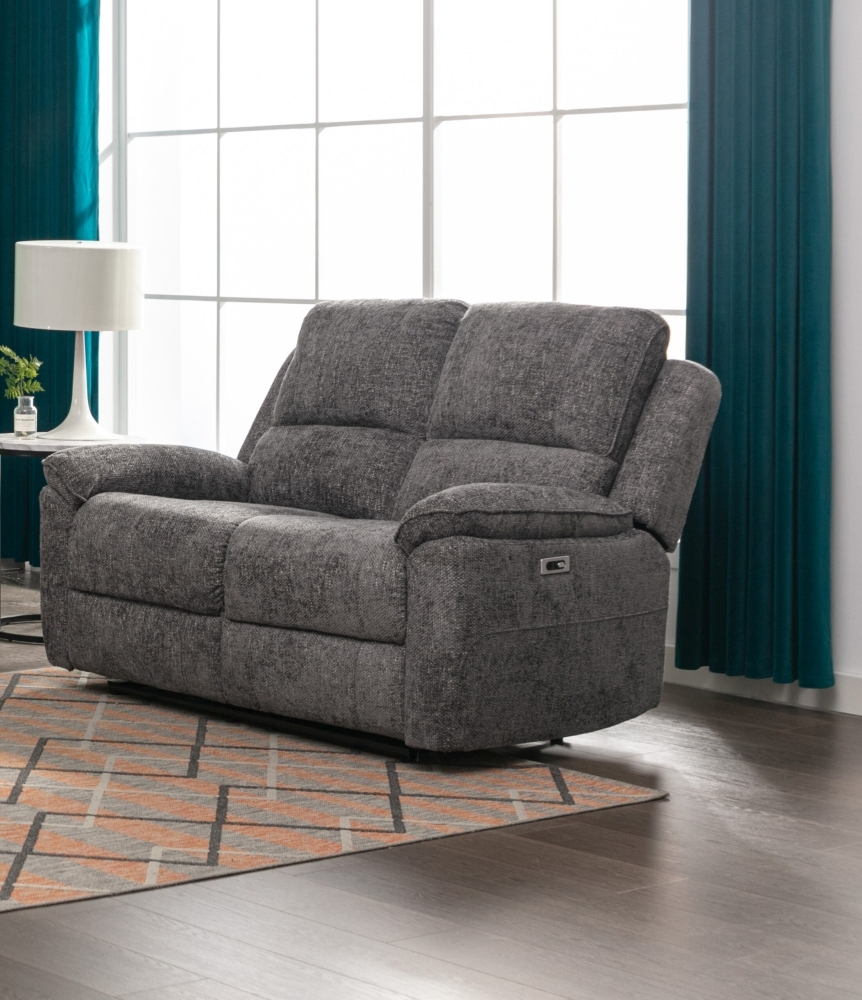 Product photograph of Danielle Ash Fabric 2 Seater Recliner Sofa from Choice Furniture Superstore.
