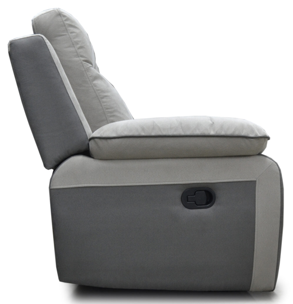 Product photograph of Avanti Grey Fabric Upholstered 2 Seater Recliner Sofa from Choice Furniture Superstore.