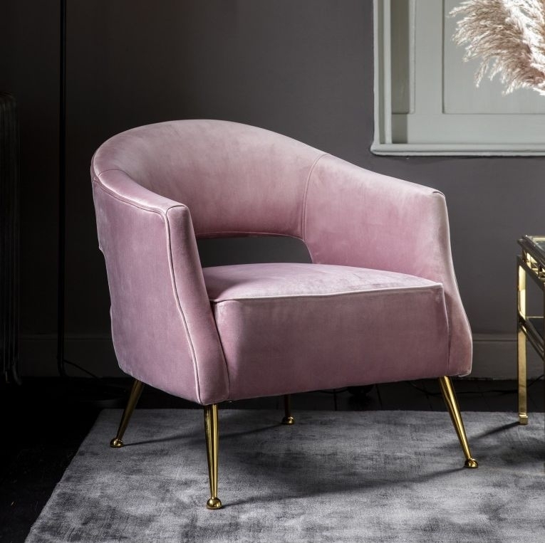 Product photograph of Clearance - Barletta Dusky Velvet Armchair - Fss14446 from Choice Furniture Superstore.