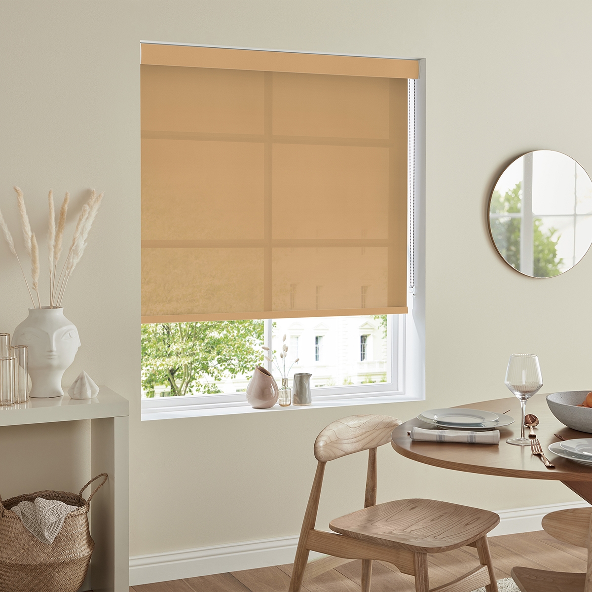 Product photograph of Boho Tan Roller Blind from Choice Furniture Superstore.