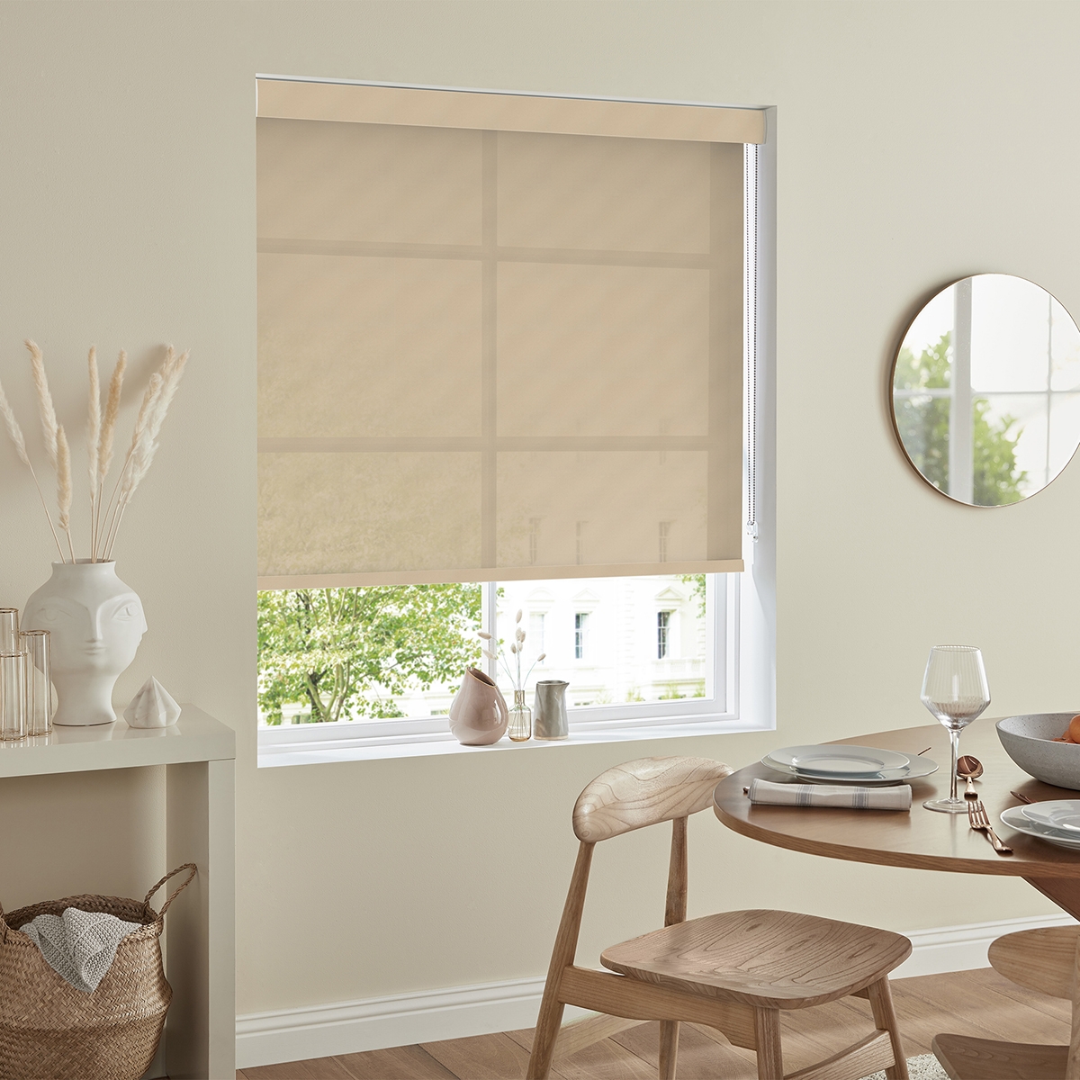 Product photograph of Boho Beige Roller Blind from Choice Furniture Superstore.