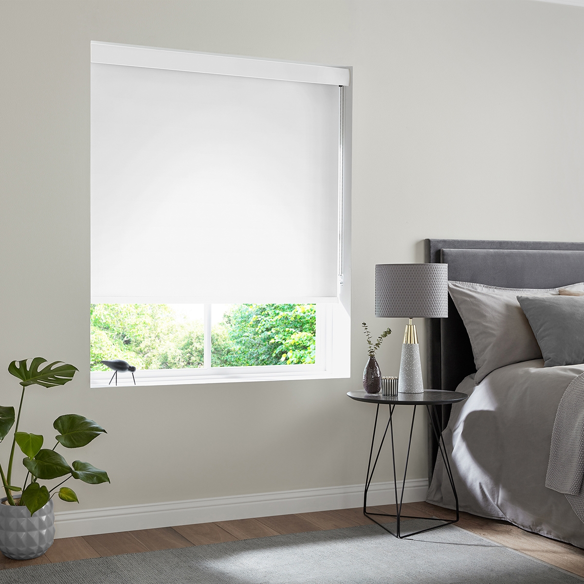 Product photograph of Renard White Roller Blind from Choice Furniture Superstore.