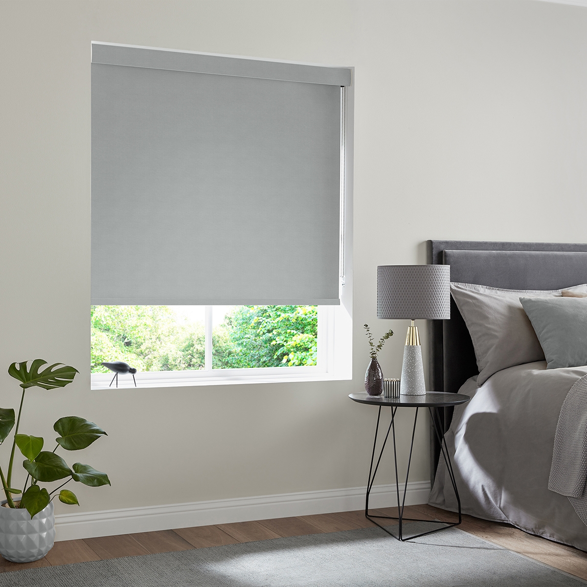 Product photograph of Renard Light Grey Roller Blind from Choice Furniture Superstore.