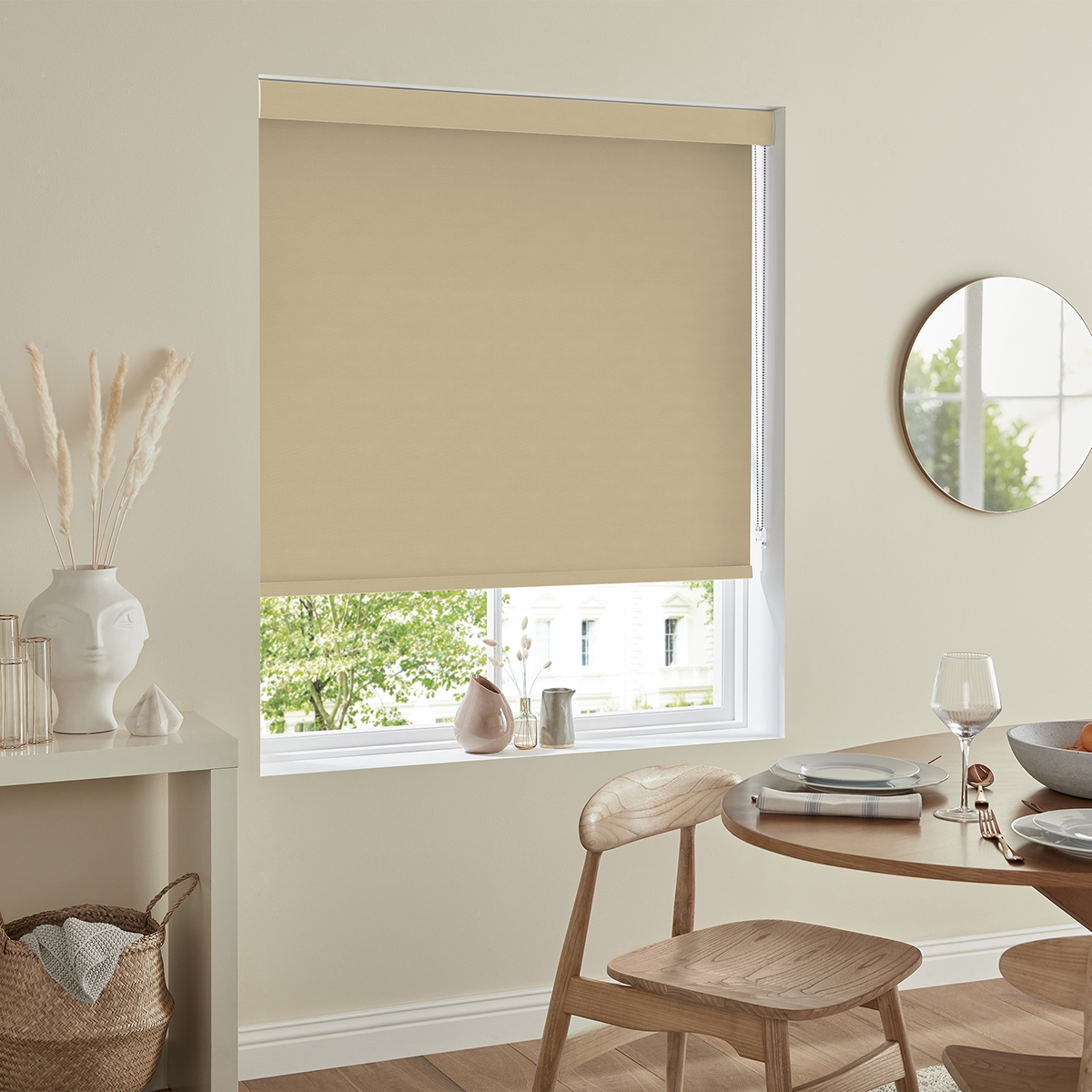 Product photograph of Renard Stone Roller Blind from Choice Furniture Superstore.