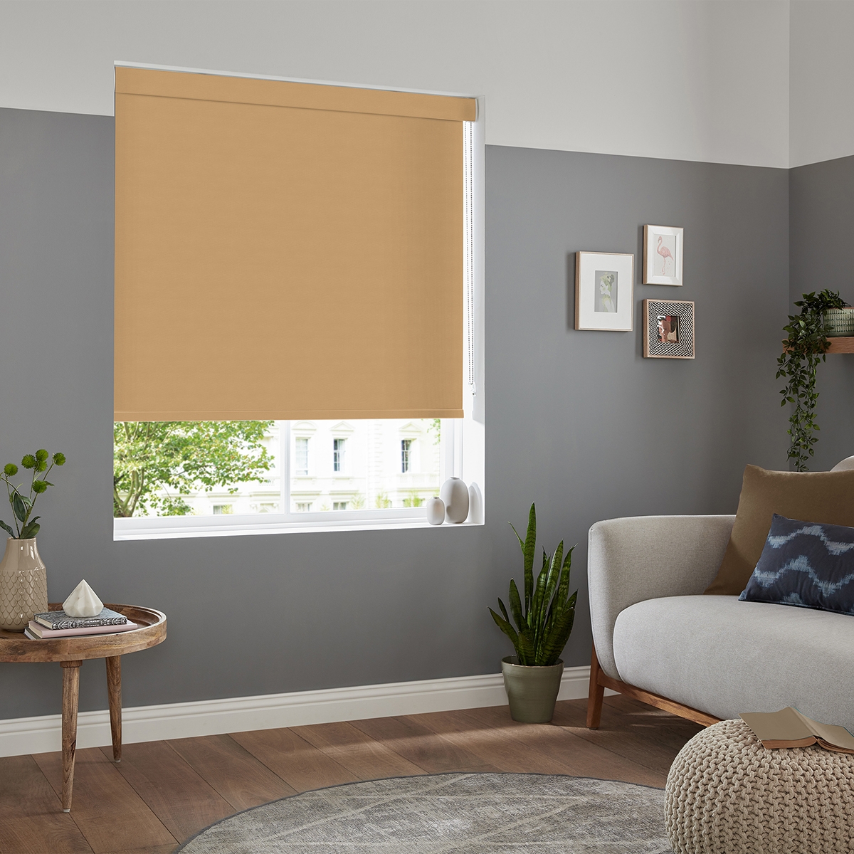Product photograph of Renard Tan Roller Blind from Choice Furniture Superstore.