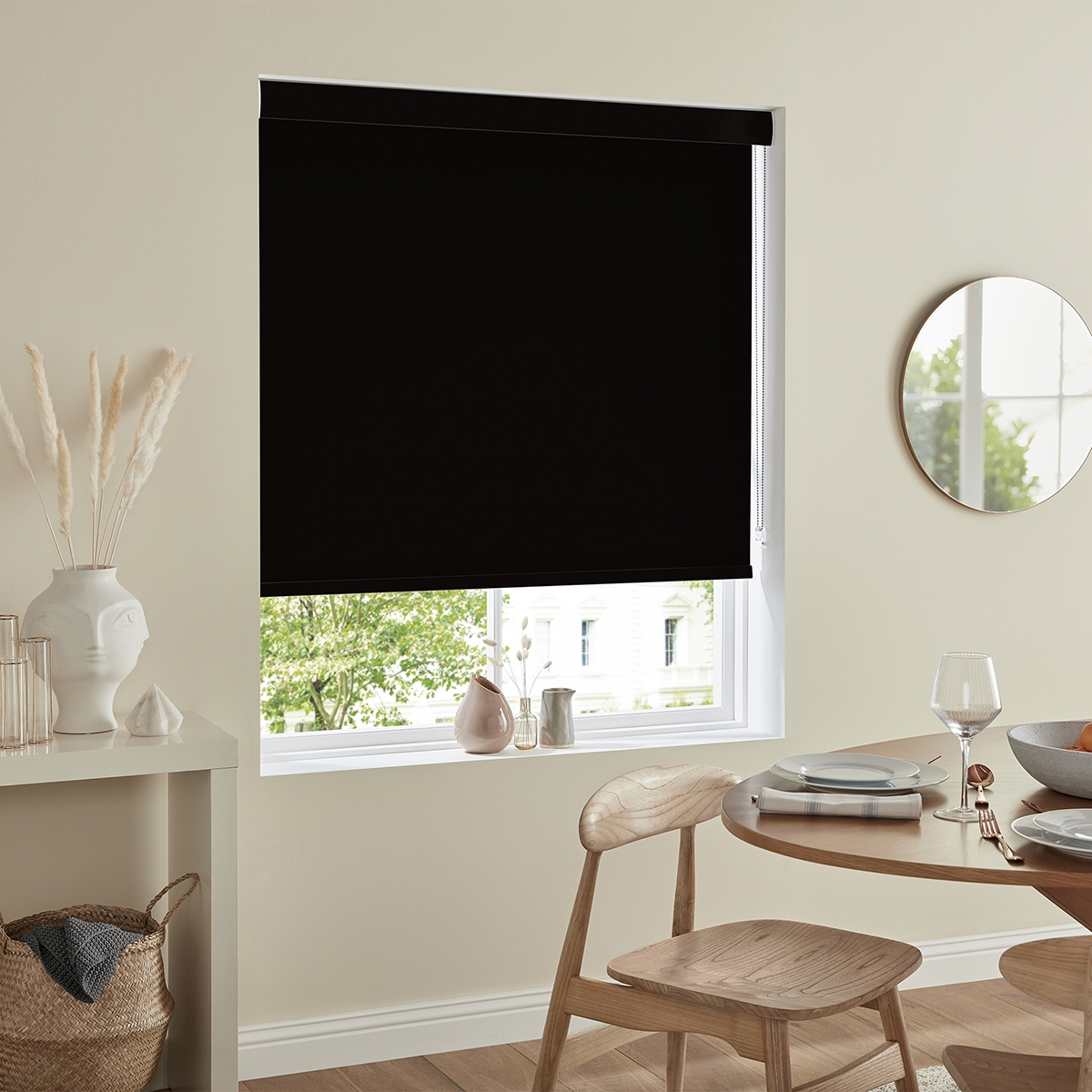 Product photograph of Renard Black Roller Blind from Choice Furniture Superstore.
