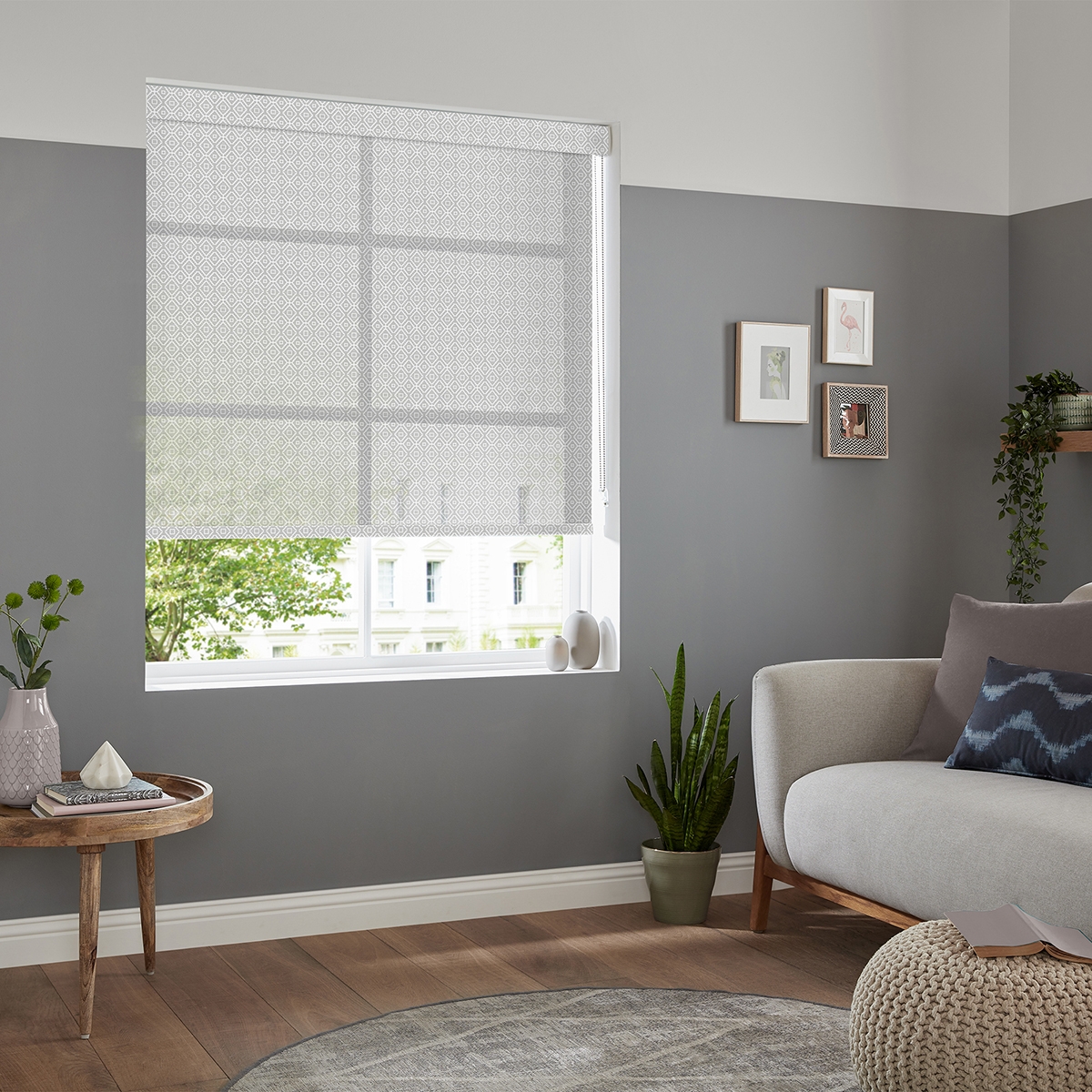 Product photograph of Perry Smoke Roller Blind from Choice Furniture Superstore.