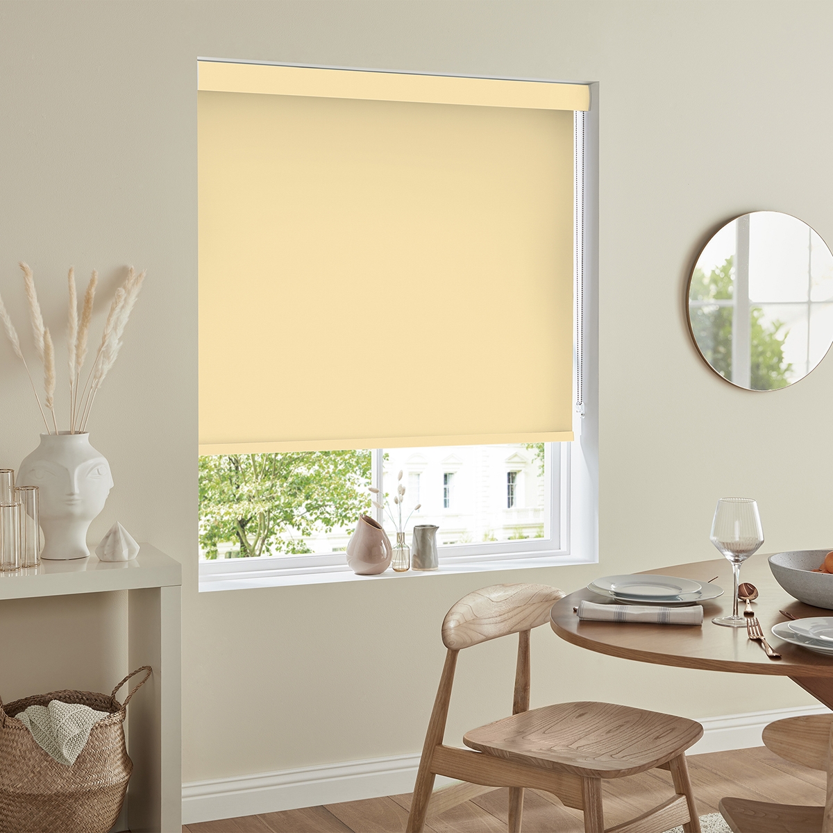 Product photograph of Miranda Buff Roller Blind from Choice Furniture Superstore.