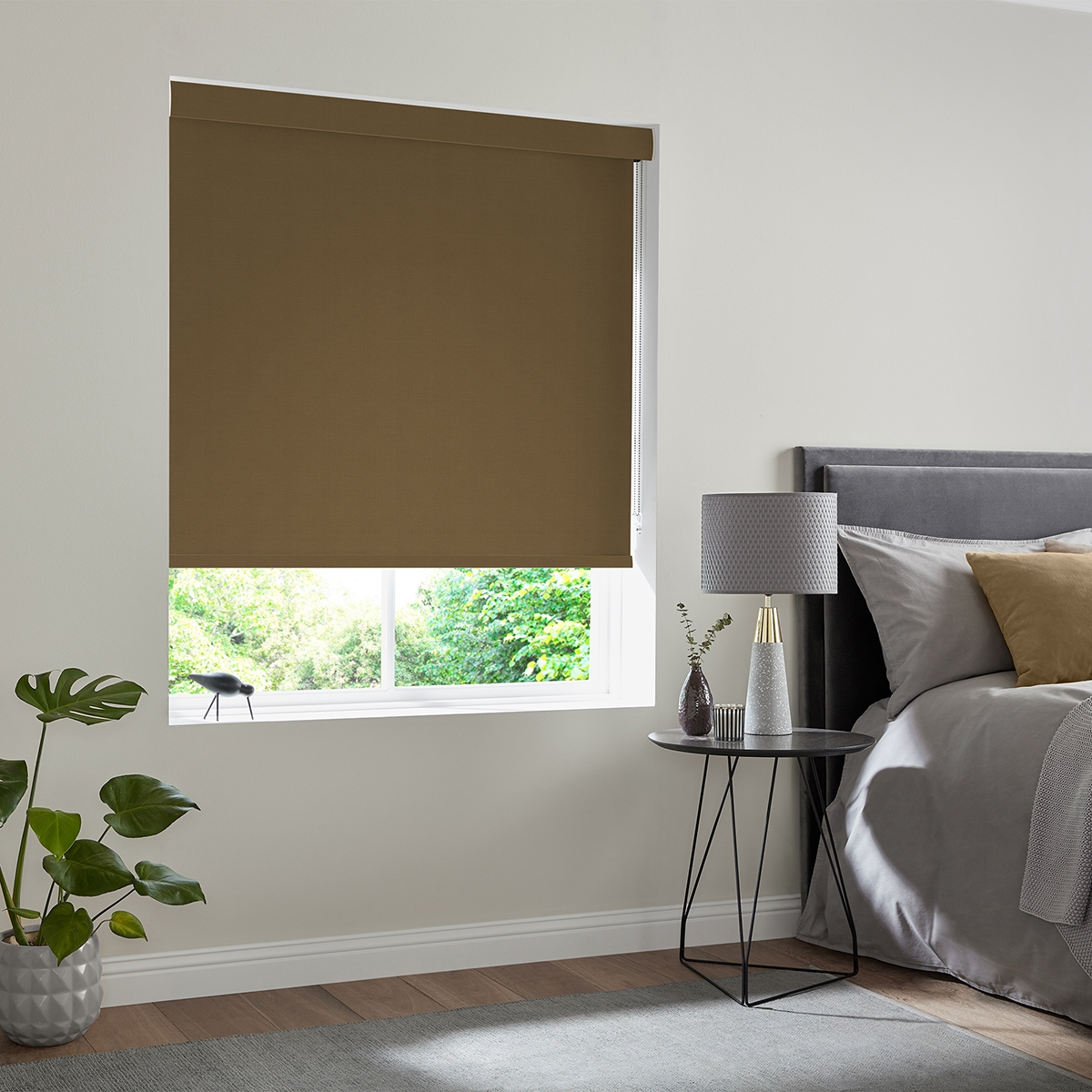 Product photograph of Miranda Sandalwood Roller Blind from Choice Furniture Superstore.
